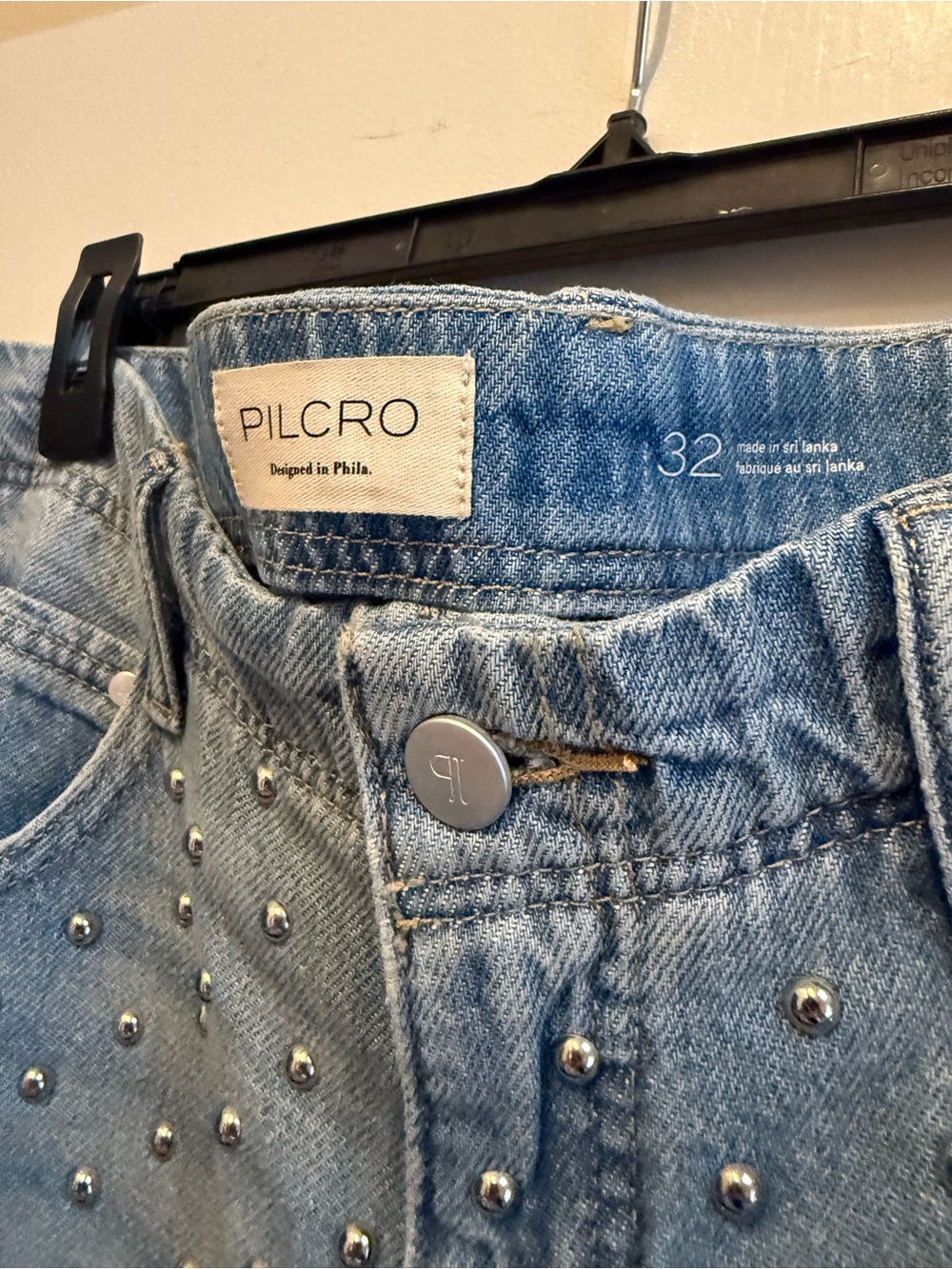 Pilcro / Anthropologie Studded Jean Shorts - Picture 4 of 4